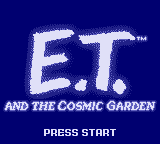 E.T. and the Cosmic Garden (USA) Title Screen